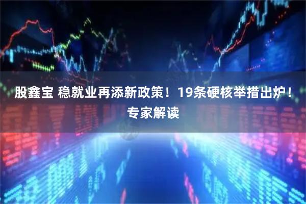 股鑫宝 稳就业再添新政策！19条硬核举措出炉！专家解读
